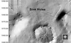 Sink holes in dam